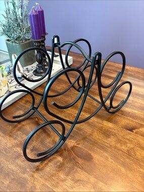 Pier 1 Black Metal Spiral Wine Rack